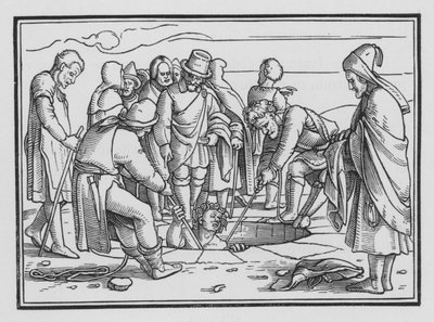 Joosef heitettiin kuoppaan, Genesis XXXVII, 28 tekijältä Hans after Holbein the Younger