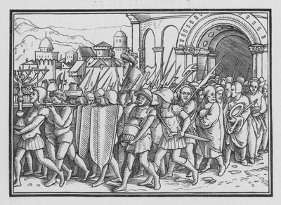 Shishak Spoileth Jerusalem, 2 Chronicles XII, 9 tekijältä Hans after Holbein the Younger