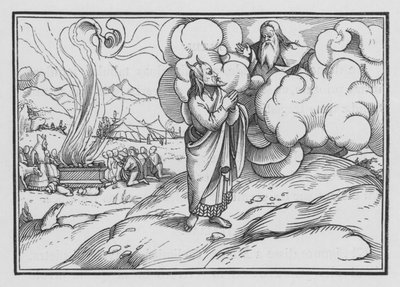 Polttouhrit, Mooseksen kirja 1, 2 tekijältä Hans after Holbein the Younger