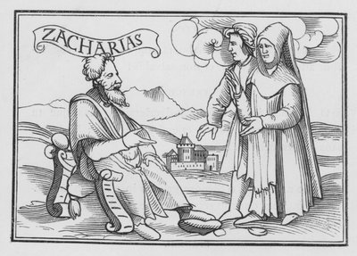Sakarja kehottaa parannukseen, Sakarja I, 3 tekijältä Hans after Holbein the Younger