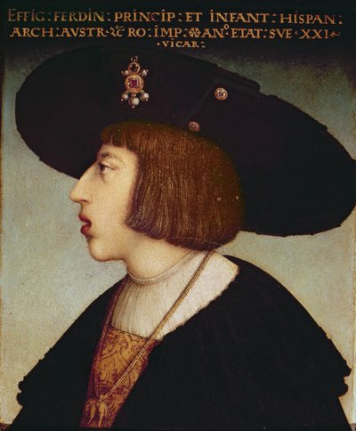 Pyhän Rooman keisarin Ferdinand I:n muotokuva tekijältä Hans or Johan Maler