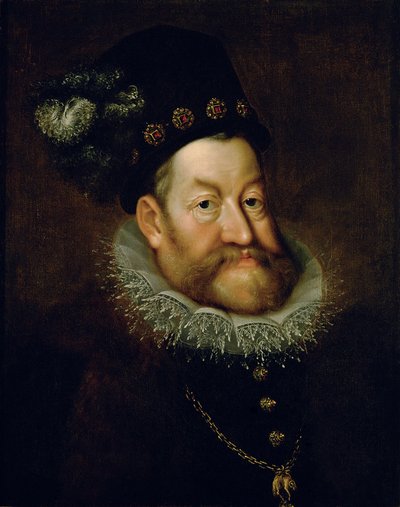 Saksa: Kaiser Rudolf II. (1552-1612) Keisari Rudolf II:n muotokuva. tekijältä Hans von Aachen