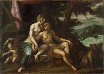 Venus ja Adonis tekijältä Hans von Aachen