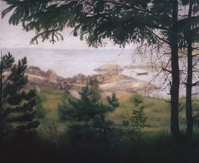 Meren rannalla tekijältä Harald Oscar Sohlberg