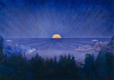 Kuun nousu tekijältä Harald Oscar Sohlberg