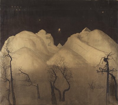 Talviyö vuorilla. tutkimus, 1902-2 tekijältä Harald Oscar Sohlberg