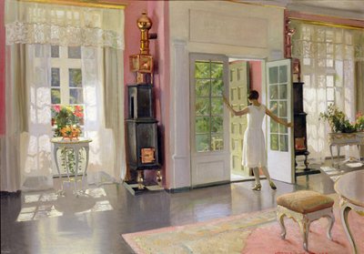 Sisustus (öljy kankaalle) tekijältä Harald Slott-Moller