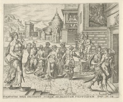 Dina dominada i violada per Siquem Història de Dina i Siquem (títol de la sèrie) acabat tekijältä Harmen Jansz Muller