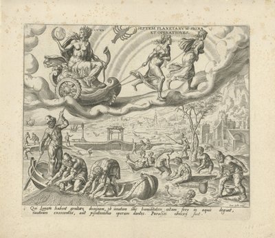 Luna, kuu ja hänen lapsensa The Seven Planets (sarjan nimi) tekijältä Harmen Jansz Muller