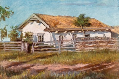 Doukhoborin talo lähellä Vereginiä tekijältä Harold Copping