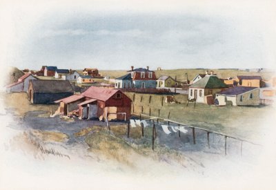 Preeriakaupunki, Gleichen, Alberta tekijältä Harold Copping