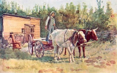 Pottarimaja ja hänen härkäryhmänsä tekijältä Harold Copping