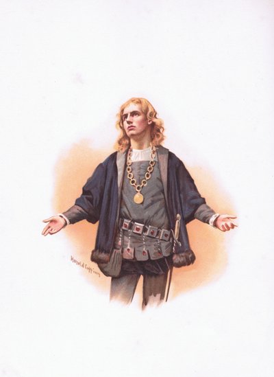 Hamlet, kuvitus Hamletista tekijältä Harold Copping