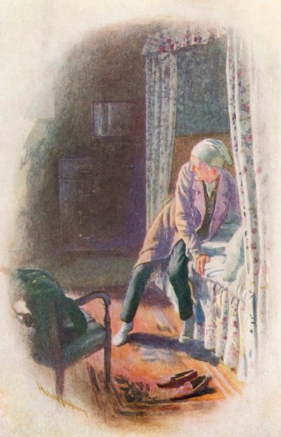 Kuvitus Charles Dickensin joululaululle tekijältä Harold Copping