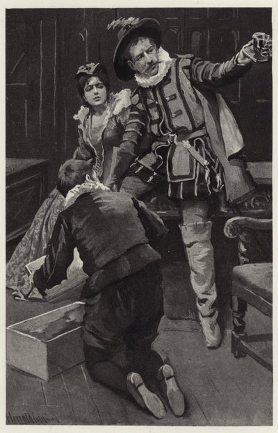 Petruchio aloitti myrskyn uudelleen sanoen, että korkki oli valettu porringeriin tekijältä Harold Copping