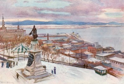 Quebec Hotel Frontenacista tekijältä Harold Copping