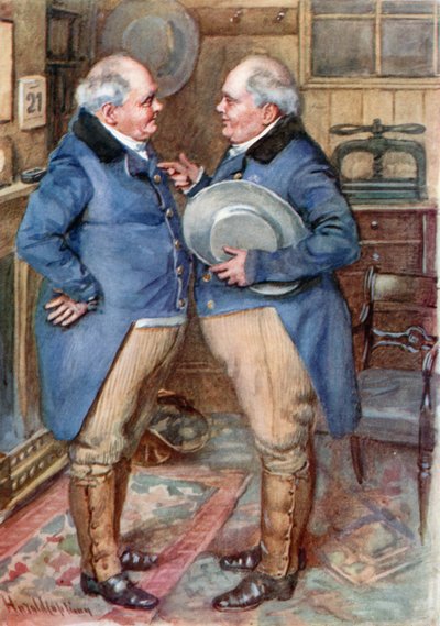The Brothers Cheeryble (väri litho) tekijältä Harold Copping