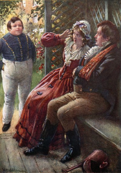 The Fat Boy Awake (väri litho) tekijältä Harold Copping