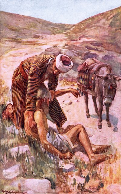 Laupias samarialainen tekijältä Harold Copping