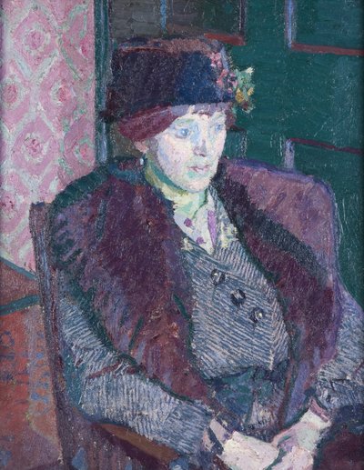 Rouva Victor Slyn muotokuva, n. 1914-1915 tekijältä Harold Gilman