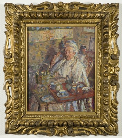 Vanha rouva (öljy kankaalle) tekijältä Harold Gilman