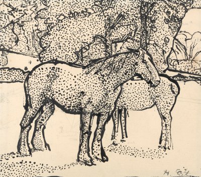 Kaksi hevosta tekijältä Harold Gilman