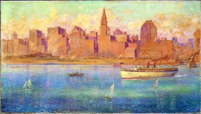 Lake Front, Chicago (öljy kankaalle) tekijältä Harold Harrington Betts