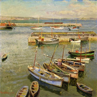 Veneitä, Newlynin satama tekijältä Harold Harvey