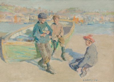 Lapset Newlyn Harborissa tekijältä Harold Harvey
