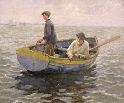 In the Whiting Ground, n. 1914 (öljy kankaalle) tekijältä Harold Harvey