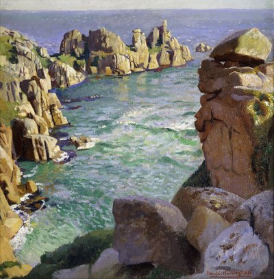 Logans Rock, Porthcurno Beach, Cornualla finlandès tekijältä Harold Harvey
