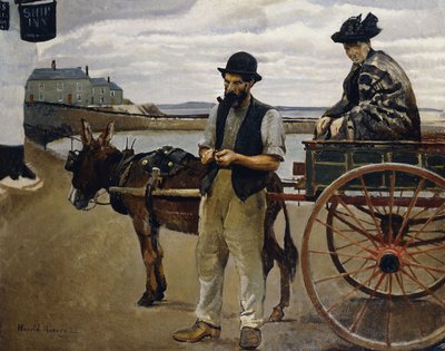Mies naisen kanssa kärryssä tekijältä Harold Harvey