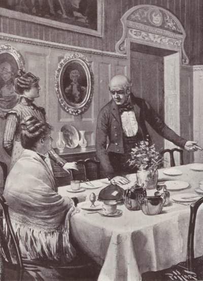 William Makepeace Thackerayn kuvitus Vanity Fairille (litho) tekijältä Harold Hume Piffard