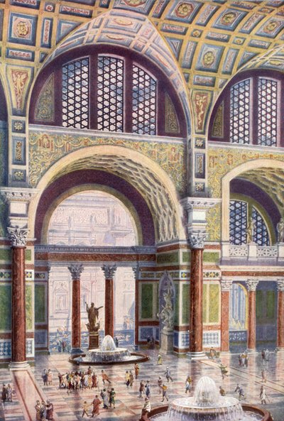 Caracallan kylpylän Tepidarium alkuperäisessä kauneudessaan tekijältä Harold Oakley