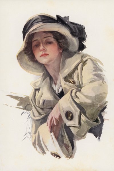 Tervetuliaisballadi (värilitografia) tekijältä Harrison Fisher