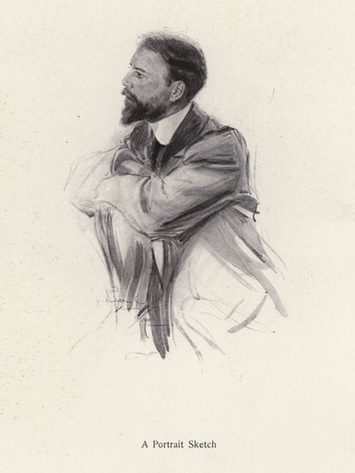 Keski-ikäisen miehen muotokuva (litho) tekijältä Harrison Fisher