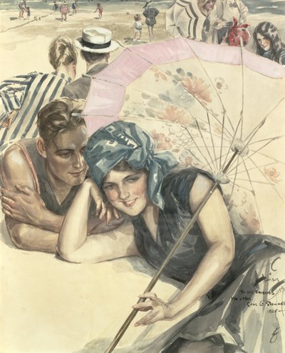 Ensimmäinen kivi, 1925 (wc paperilla) tekijältä Harrison Fisher