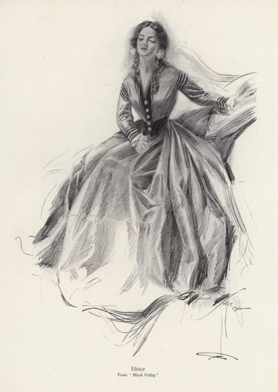 Elinor-hahmo Black Fridaysta (litho) tekijältä Harrison Fisher