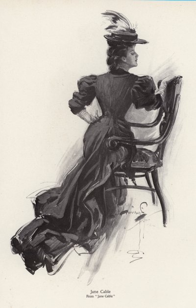 George Barr McCutcheonin (litho) romaanin Jane Cable -hahmo Jane Cable tekijältä Harrison Fisher