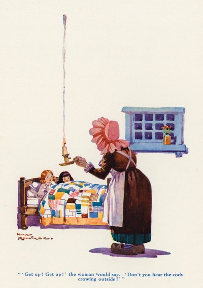 Leski ja hänen pikkutyttönsä (väri litho) tekijältä Harry Rountree