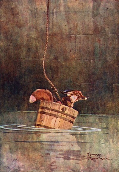 Susi ja kettu (värinen lito) tekijältä Harry Rountree