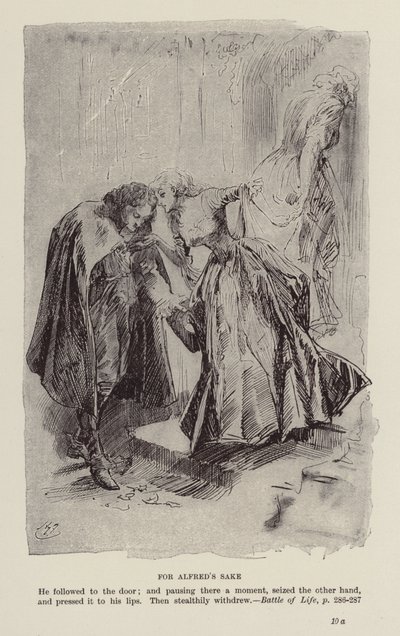 Charles Dickensin joulukirjat: Dickens: Battle of Life (litografia) tekijältä Harry (after) Furniss