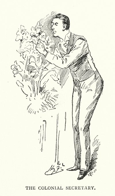 Siirtomaasihteeri (litografia) tekijältä Harry (after) Furniss