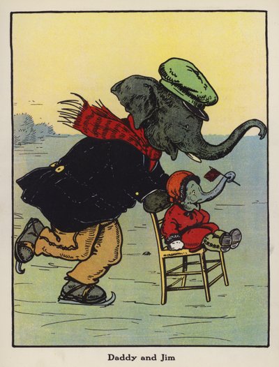 Isä ja Jim (väri litho) tekijältä Harry B Neilson