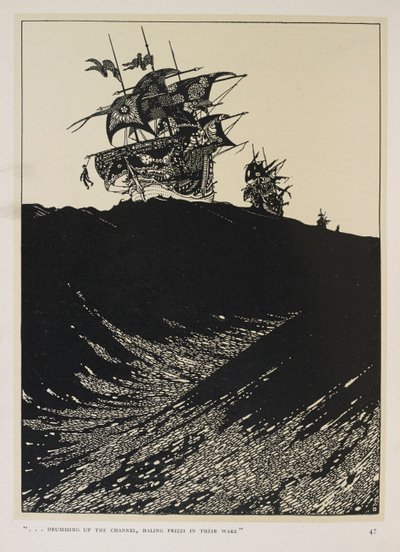 Balladi kapteeneista. "... rummuttaa kanavaa,   jakaa palkintoja heidän perässään" tekijältä Harry Clarke