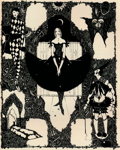 Columbine, c 1900-1930, 1925 tekijältä Harry Clarke