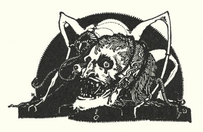 Edgar Allan Poe: Suunnittelumotiivi (litografia) tekijältä Harry Clarke