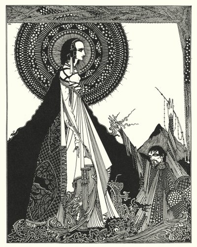 Edgar Allan Poe: Ligeia (litografia) tekijältä Harry Clarke