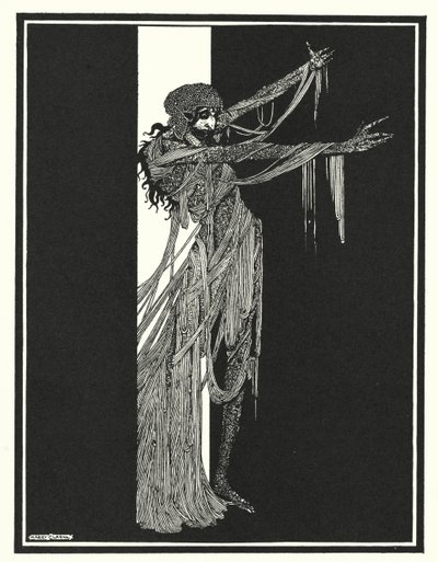 Edgar Allan Poe: The Fall of the House of Usher (litografia) tekijältä Harry Clarke