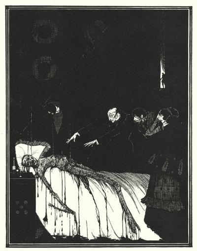 Edgar Allan Poe: Pitkänomainen laatikko (litografia) tekijältä Harry Clarke